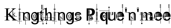 Kingthings Pique'n'meex font preview